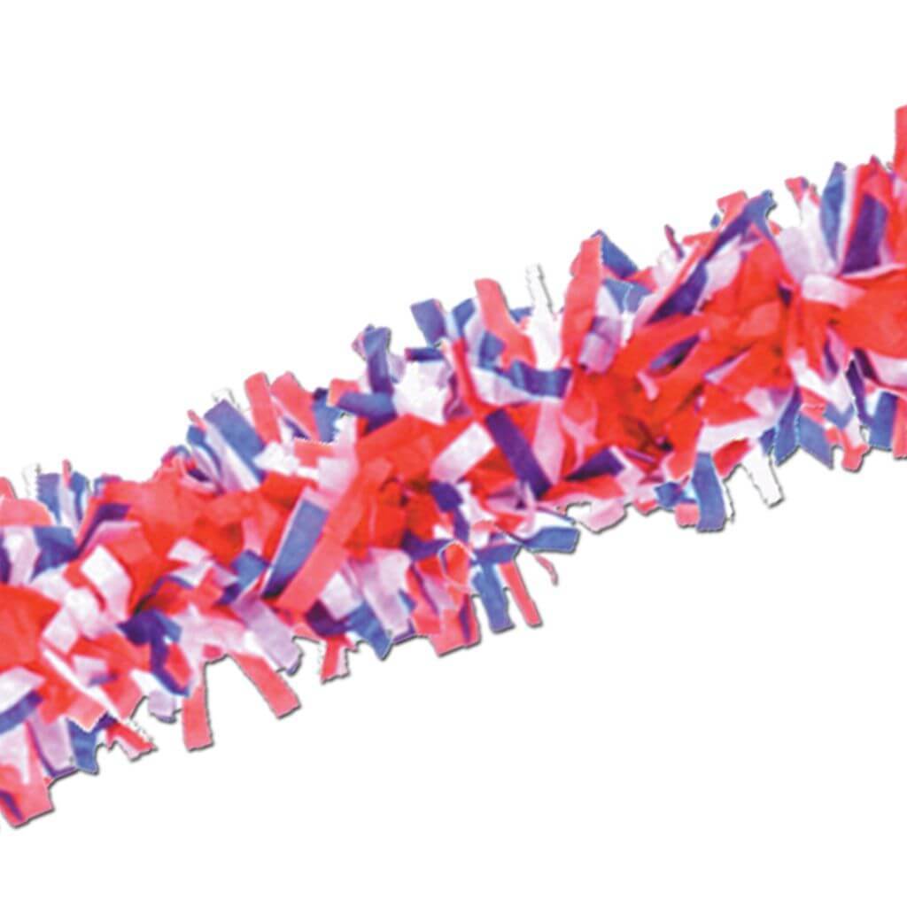 Tissue Festooning 25ft Red/White/Blue