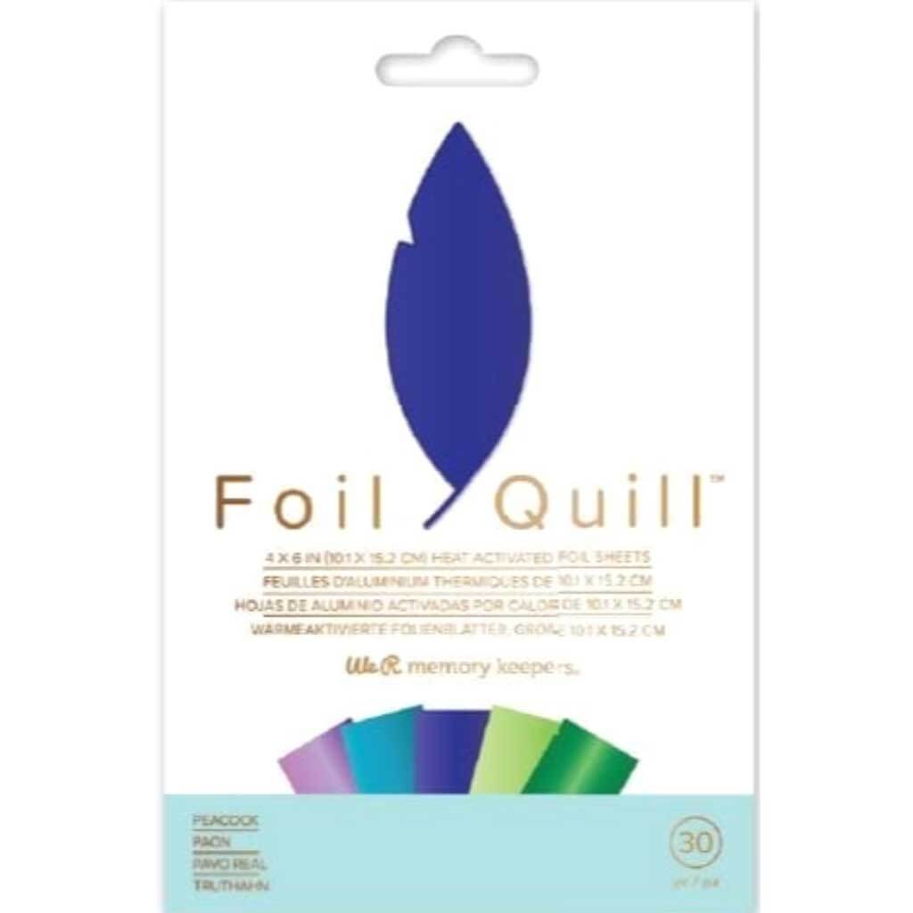 We R Makers Foil Quill Peacock Blue Foil Sheets 4in x 6in (30 Pieces)