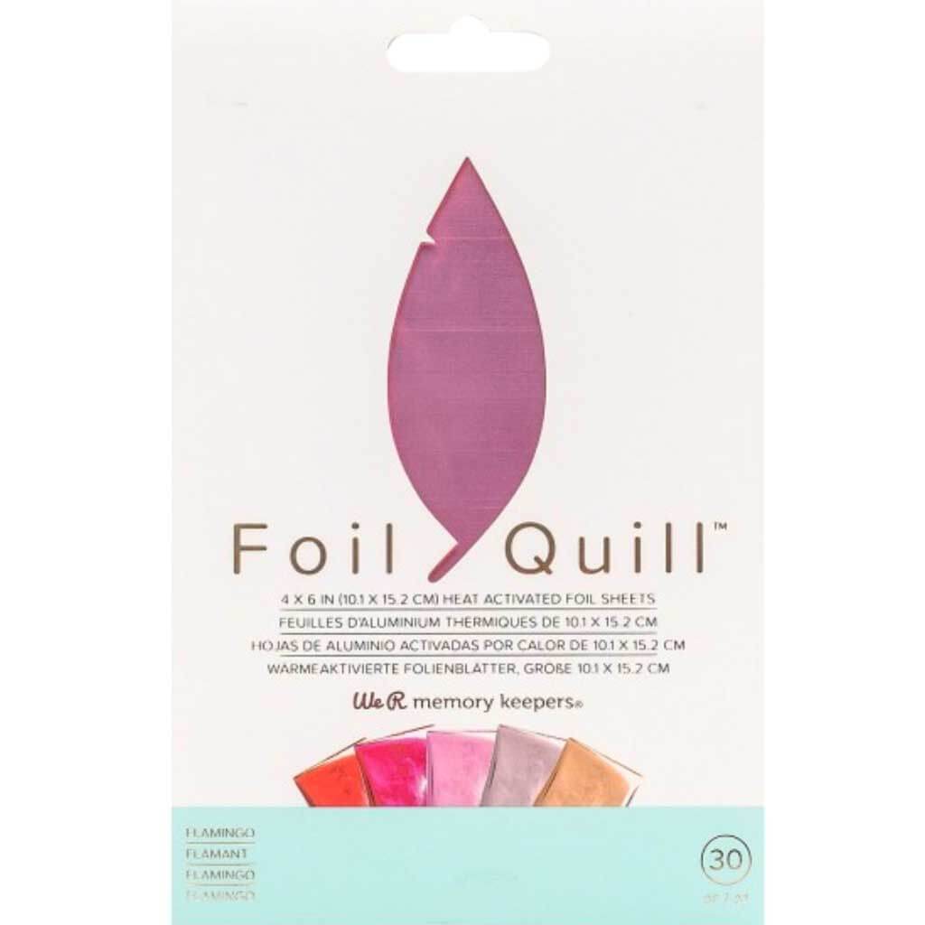 We R Makers Foil Quill Flamingo Pink Foil Sheets 4in x 6in (30 Pieces)