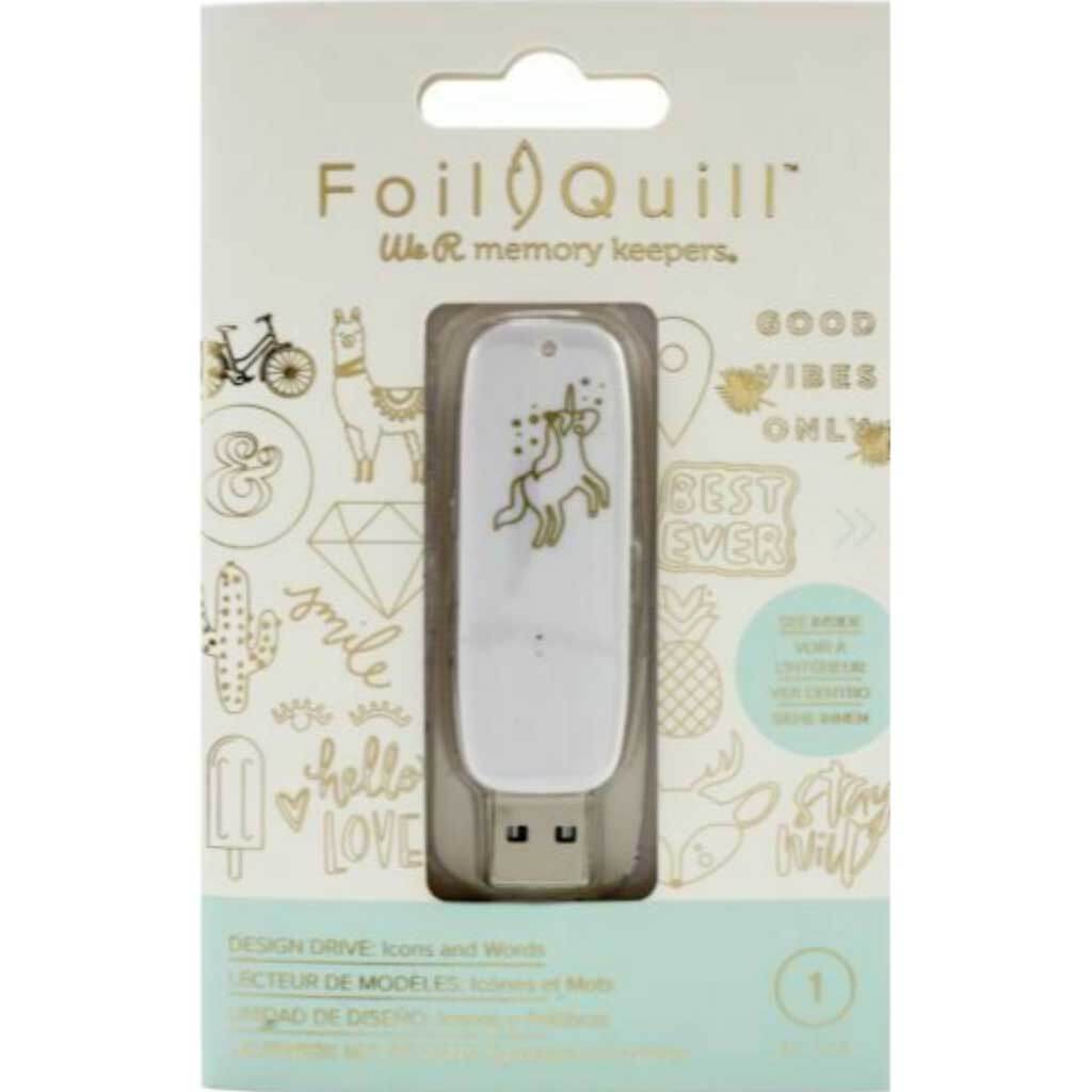 Foil Quill USB Artwork Drive Icons &amp; Words