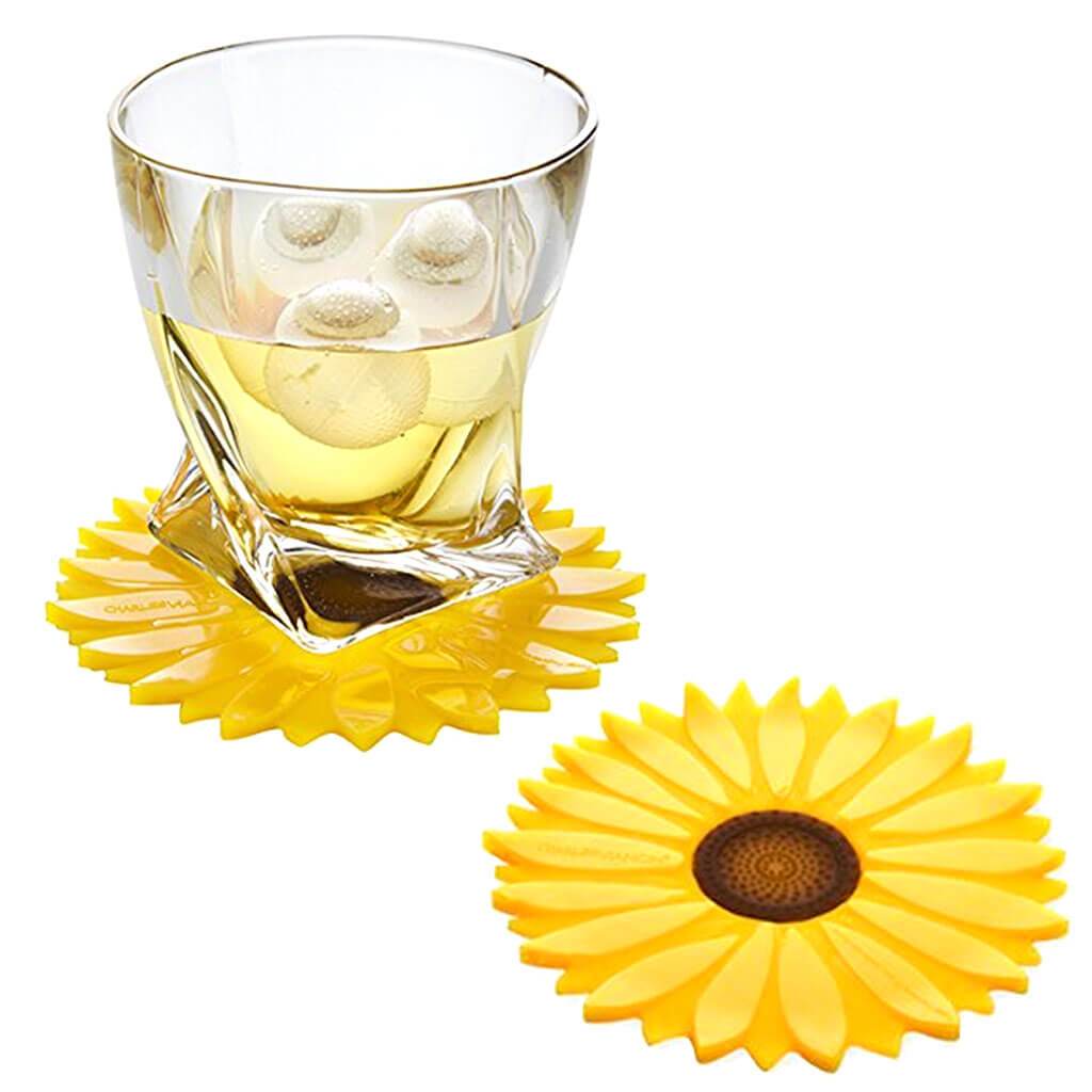 Floral Coasters, Yellow