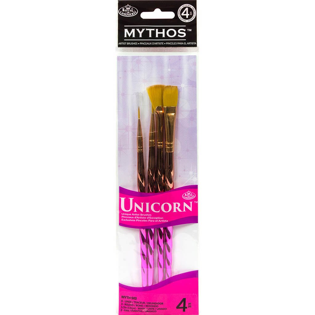 Mythos Unicorn Handle Paint Watercolor Brush 4pcs