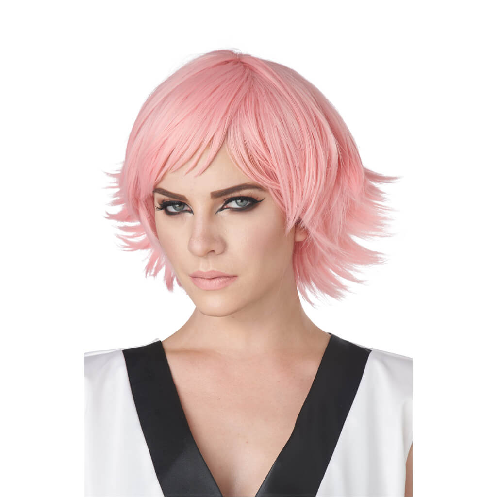 Feathered Cosplay Wig - Rosepink