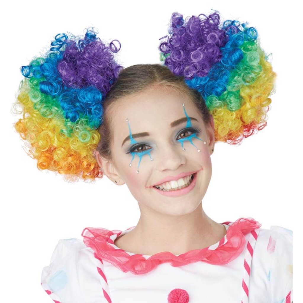 Clown Puffs Wig - Rainbow