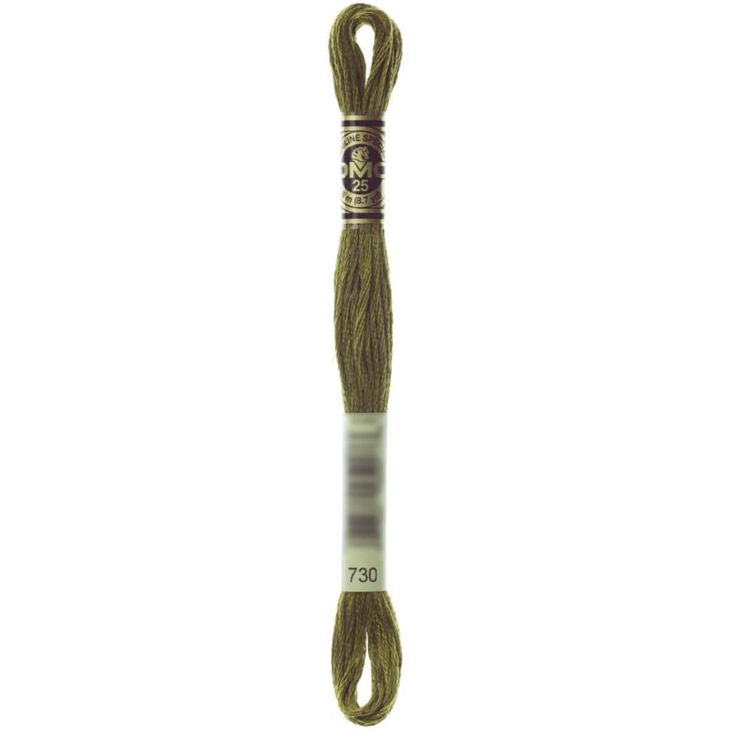 Dmc Floss Very Dark Olive Green Gold 