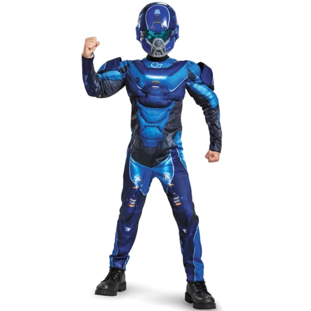 Blue Spartan Classic Muscle Costume