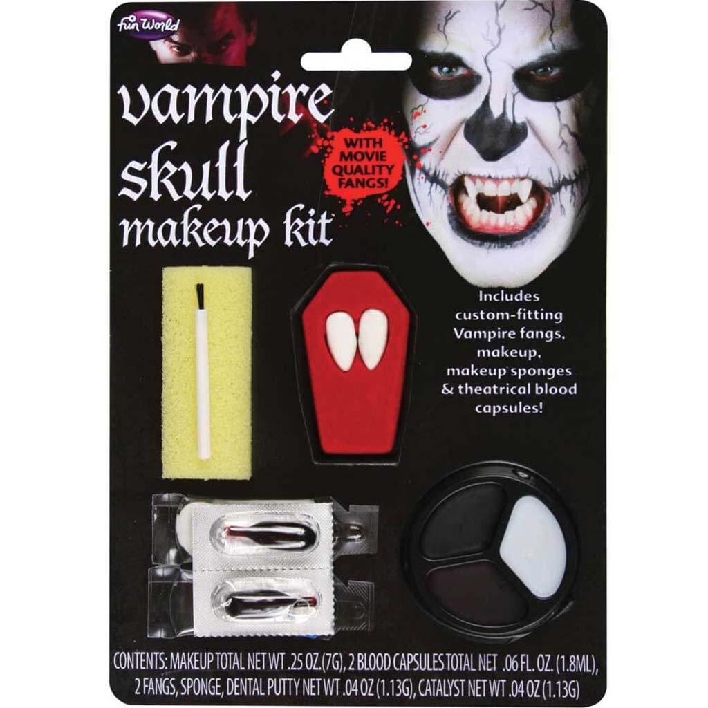 Skull Vampire Makeup and Fangs Kit