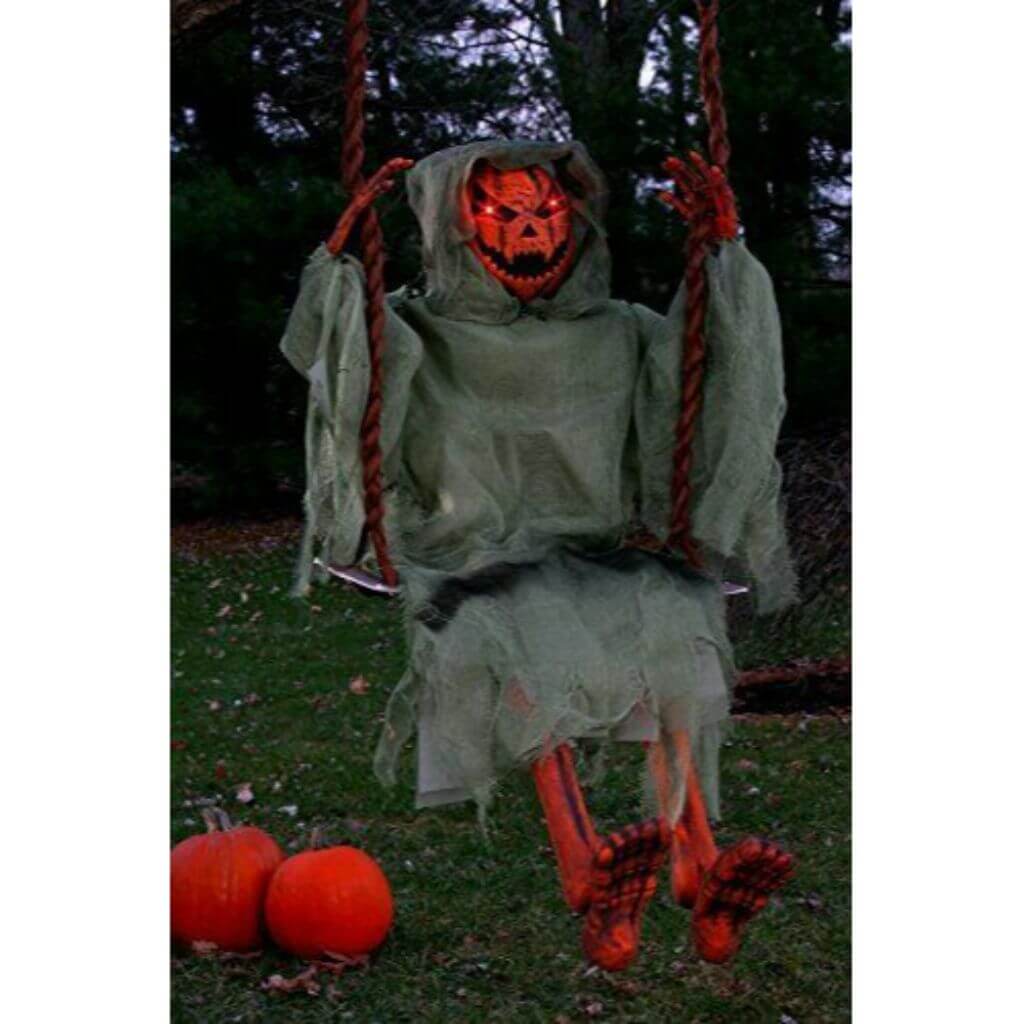 Swinging Dead Pumpkin Light Up, 36in