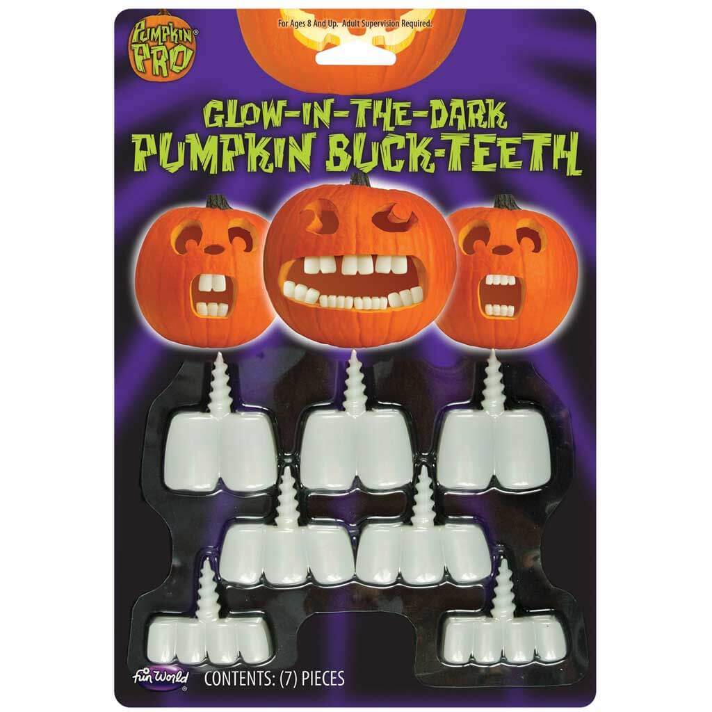 Glow in the Dark Pumpkin Buck Teeth