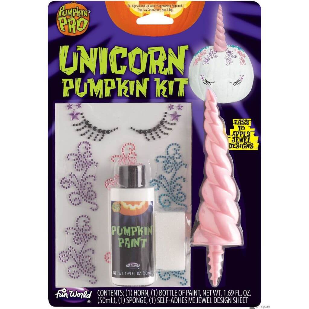 3D Unicorn Pumpkin Decor Kit