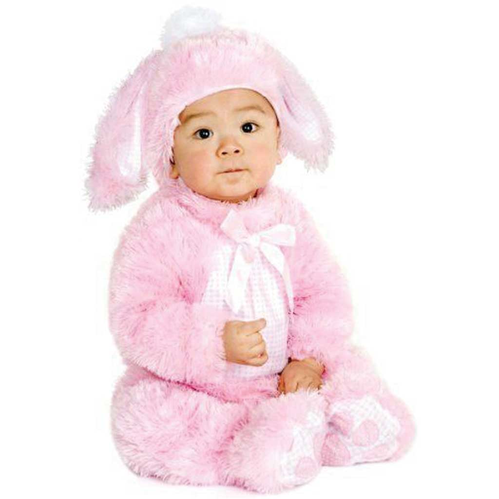 Plush Pink Bunny White Pink Toddler Costume