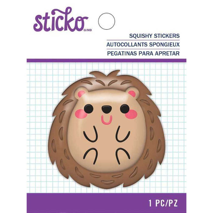 Sticko Squishy Hedgehog Stickers | 3D Puffy Craft Stickers