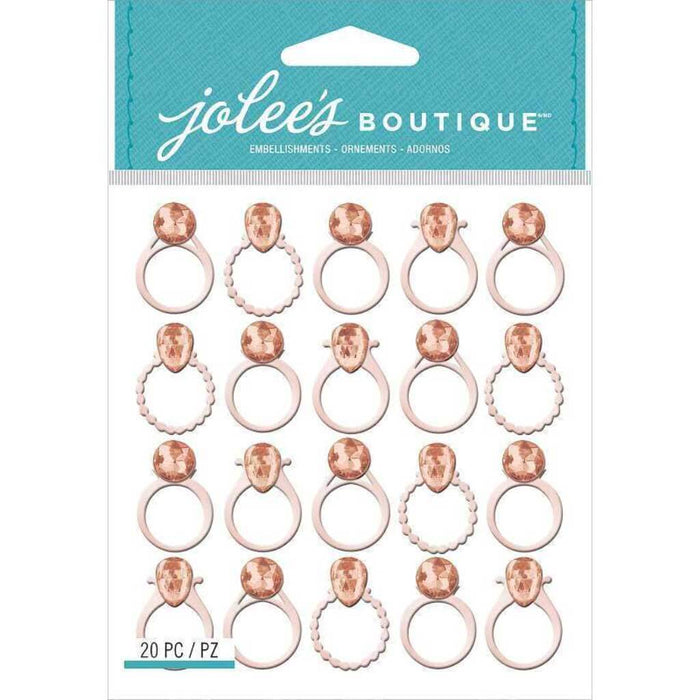 Jolee's Boutique 20pcs Rose Gold Ring Embellishment