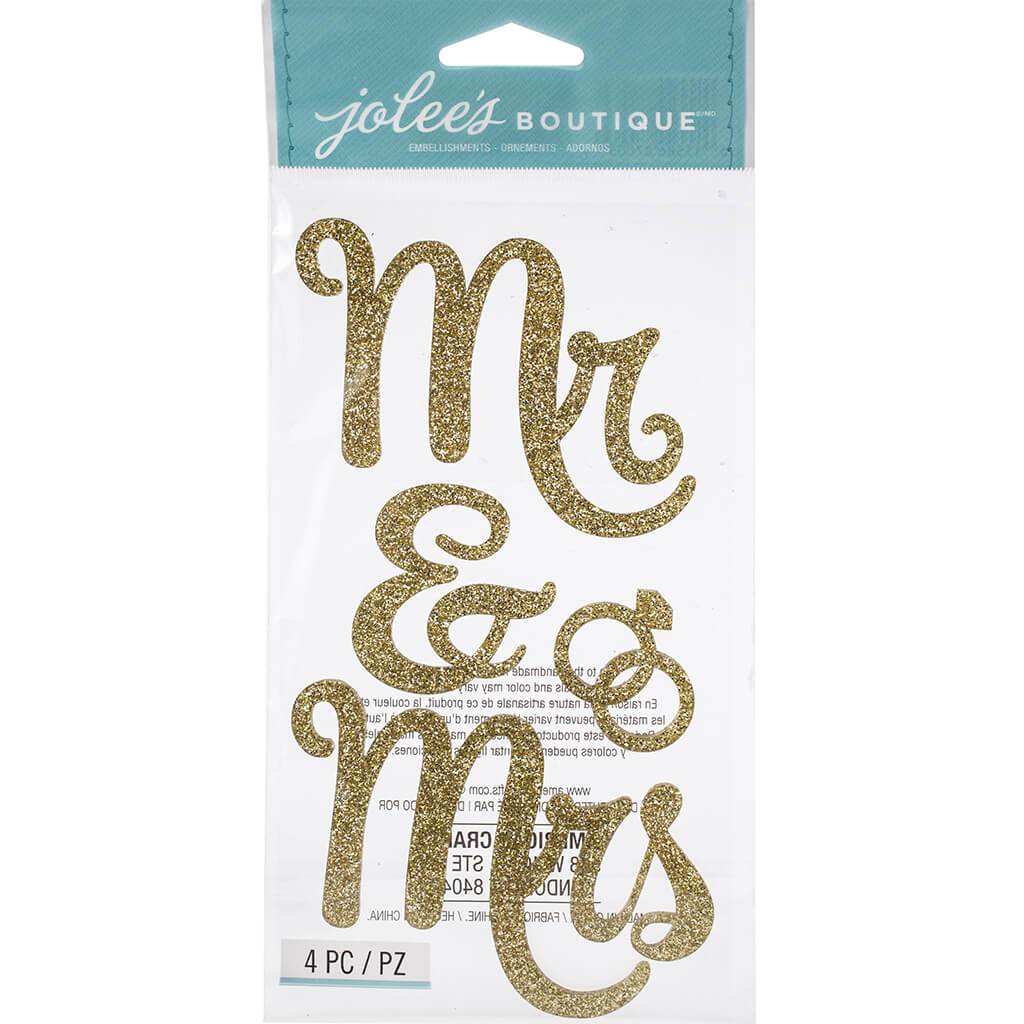 Mr and Mrs Acrylic Glitter