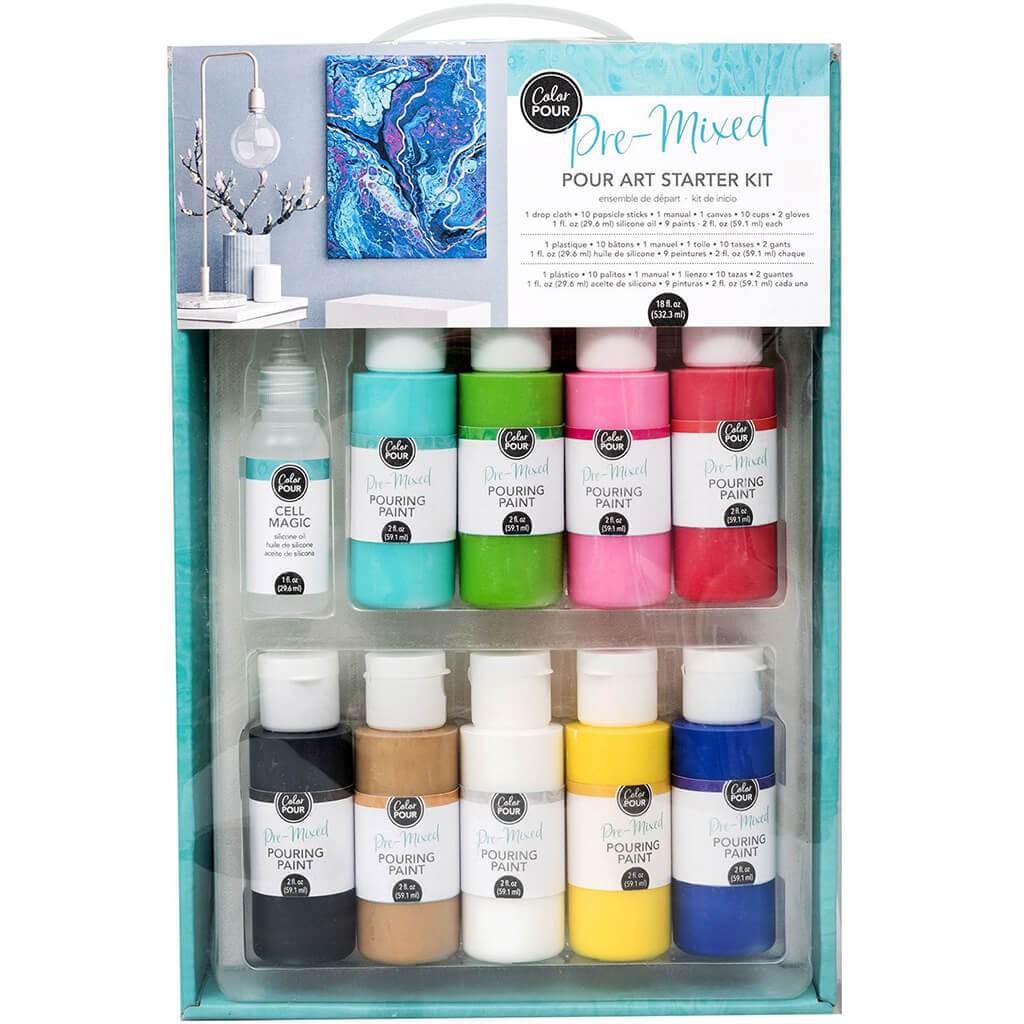 Color Pour Pre Mixed Pour Art Starter Kit