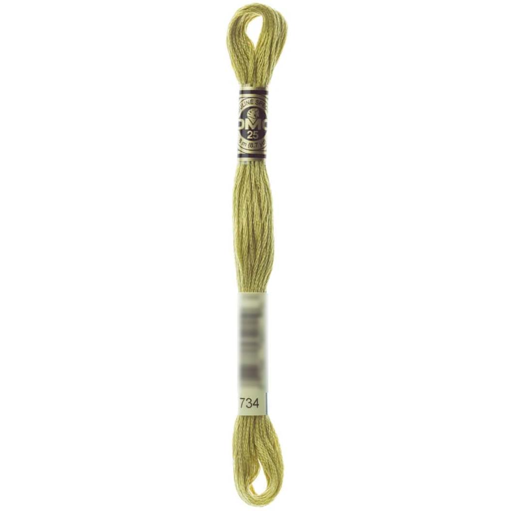 Dmc Floss Light Olive Green Tan 