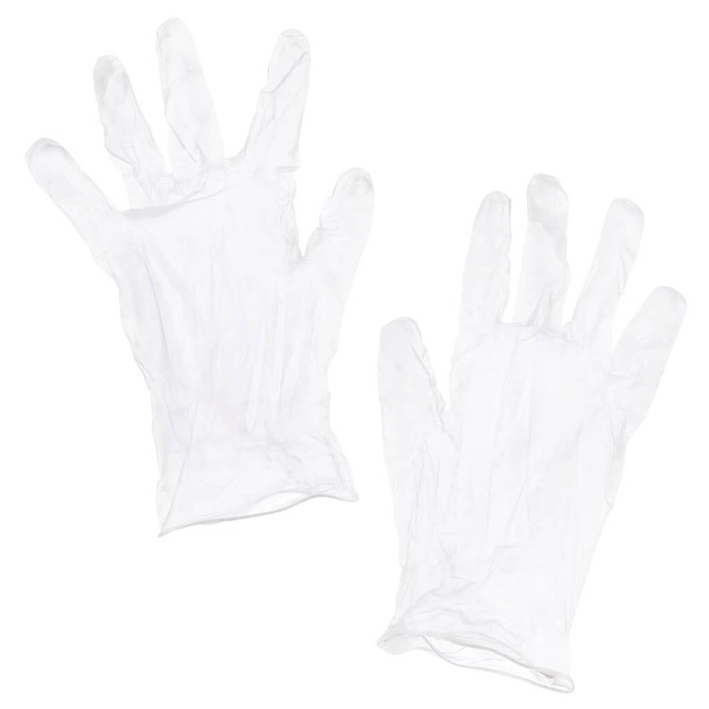 All-Purpose Vinyl Gloves: Clear, 14 Pairs