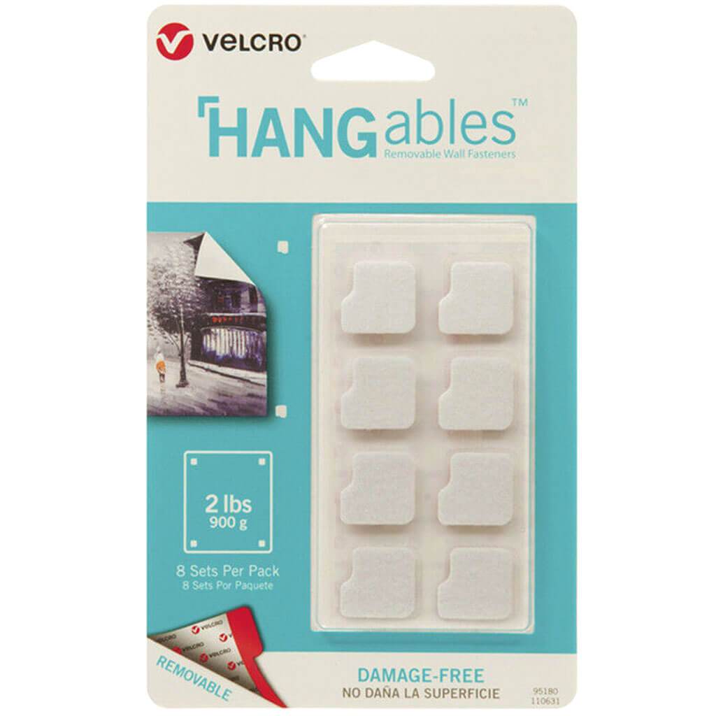 Velcro Hangables Squares 3/4in 8ct