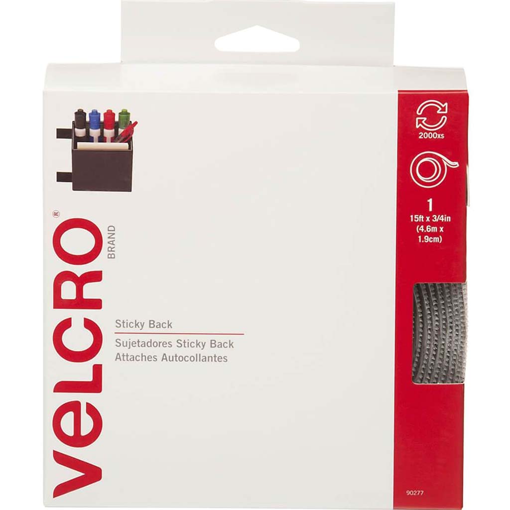 Velcro Fastener Sticky Back Tape White 3/4in