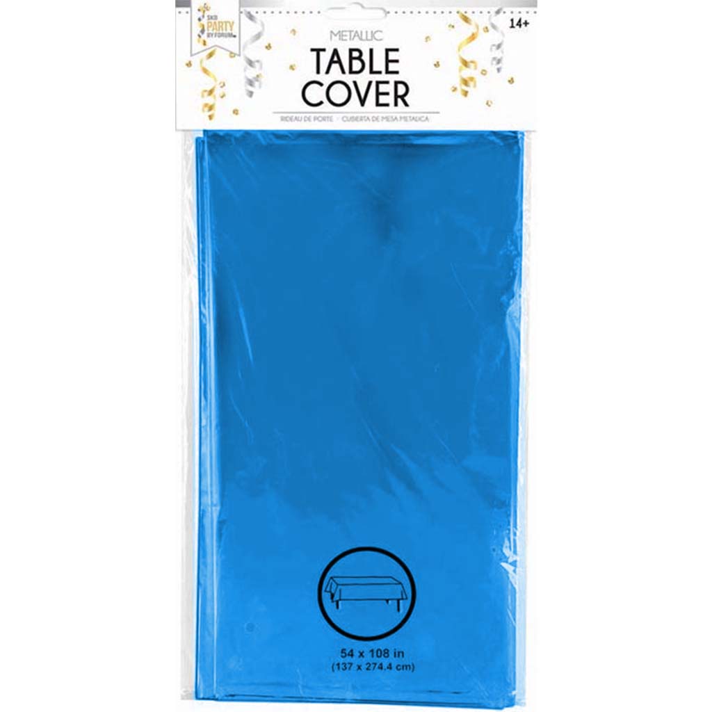 Table Cover Metallic Royal Blue, 54in x 108in