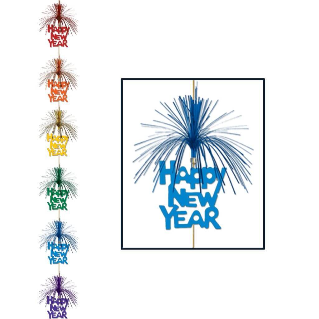 Firework Stringer Happy New Year 7in Multicolor