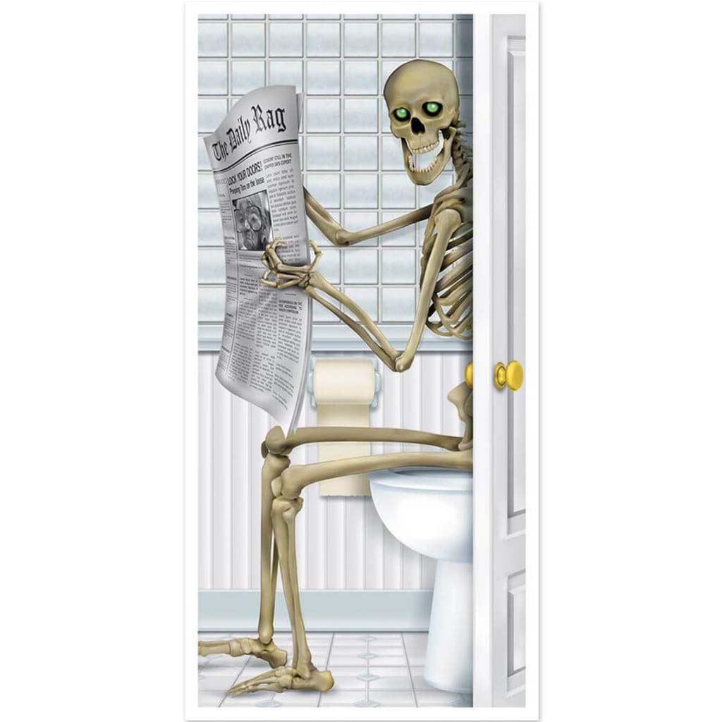 Door Cover Skeleton Restroom 30in x 5ft