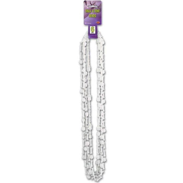 Beads Skull & Bone 33in