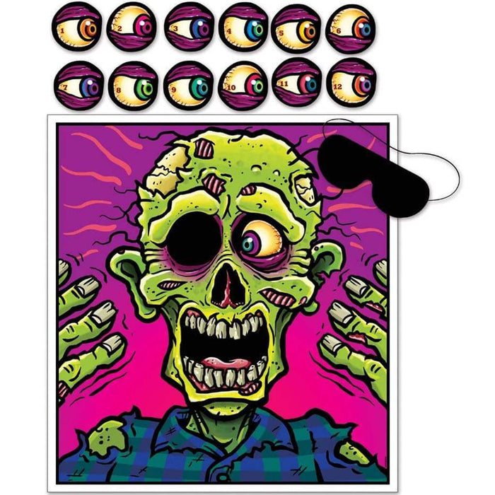 Zombie Pin The Eyeball Game 19" x 17.5in