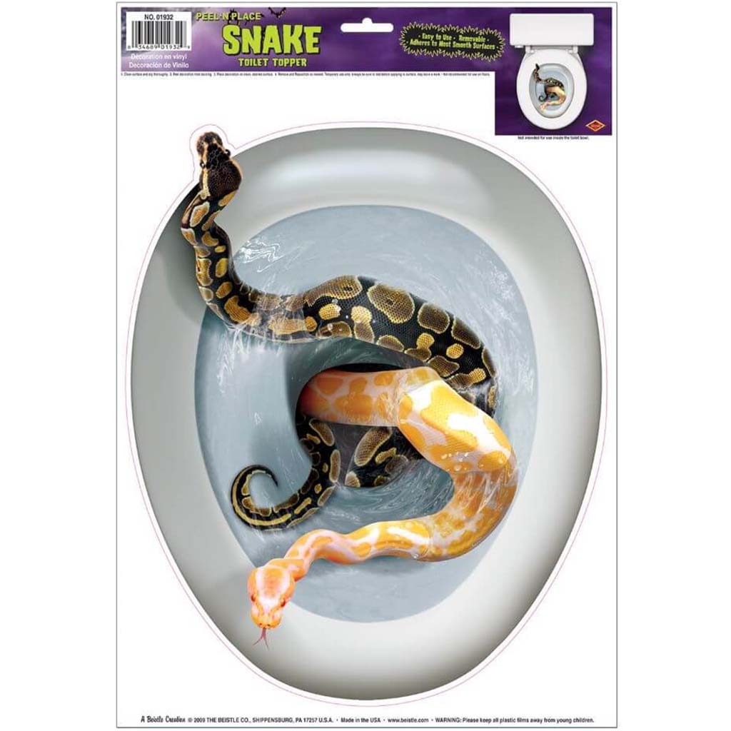 Topper Snake Toilet 12in x 17in