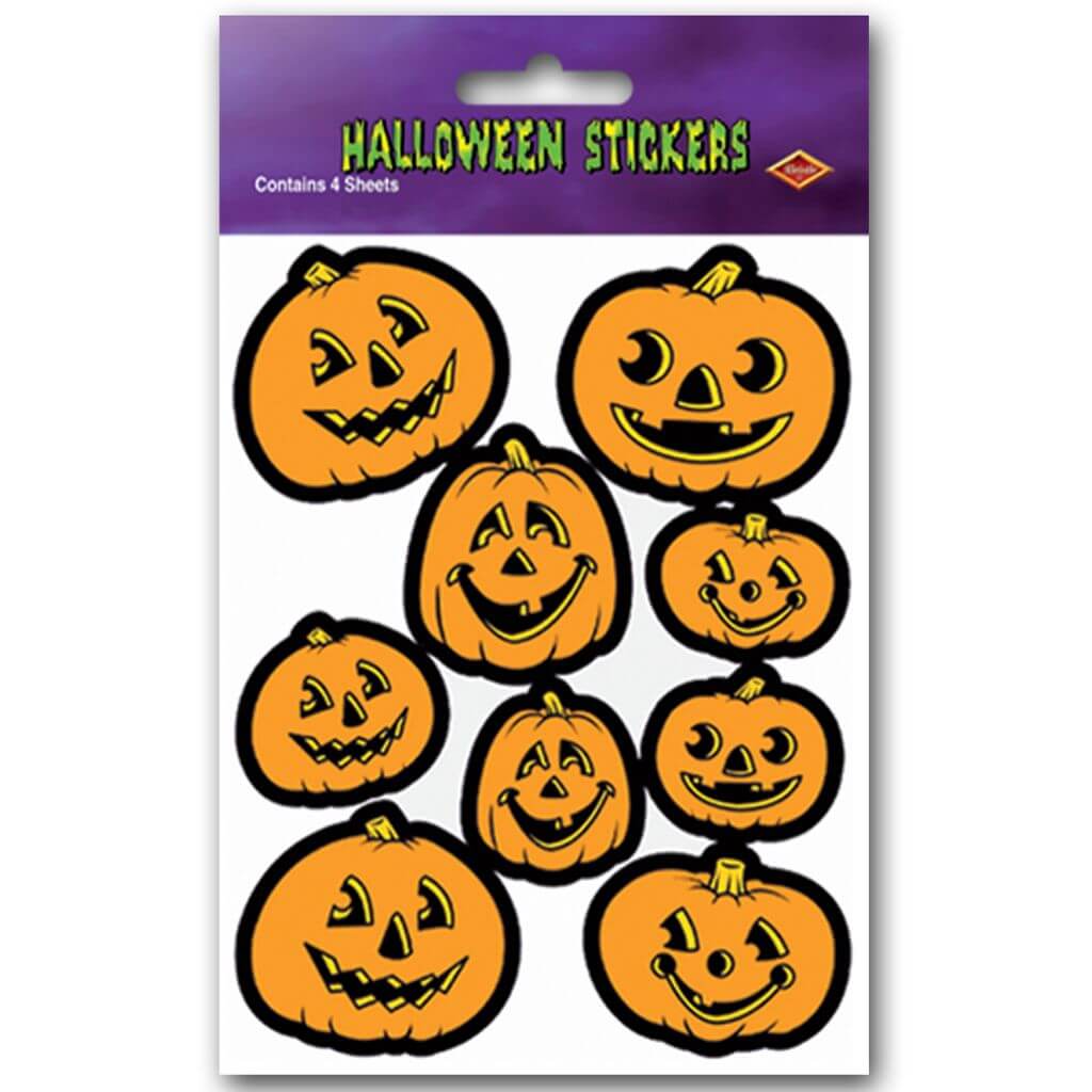 Stickers Jack-O-Lantern 4.75in x 7.5in