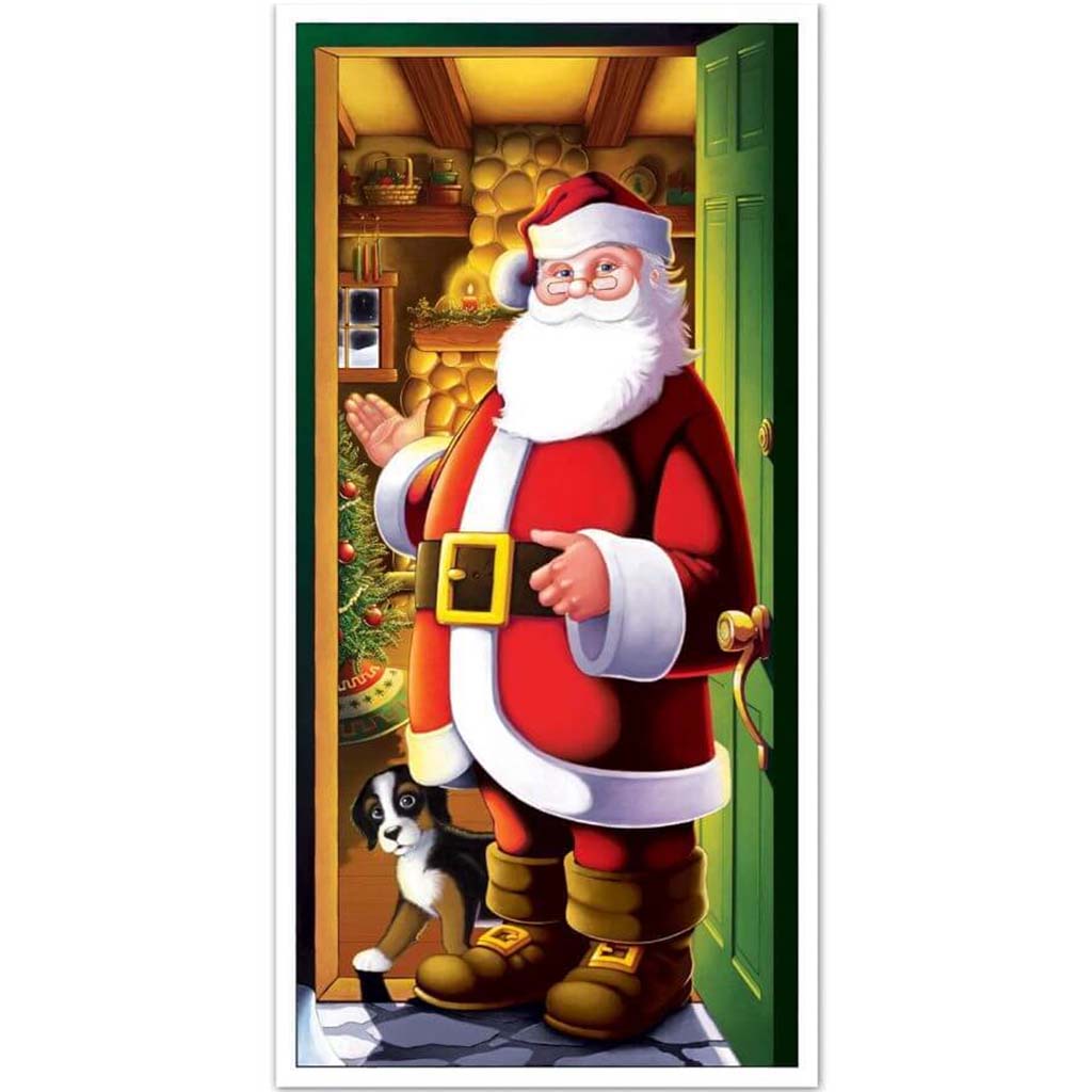 Santa Claus Door Cover Backdrop Decoration 30inx 5ft