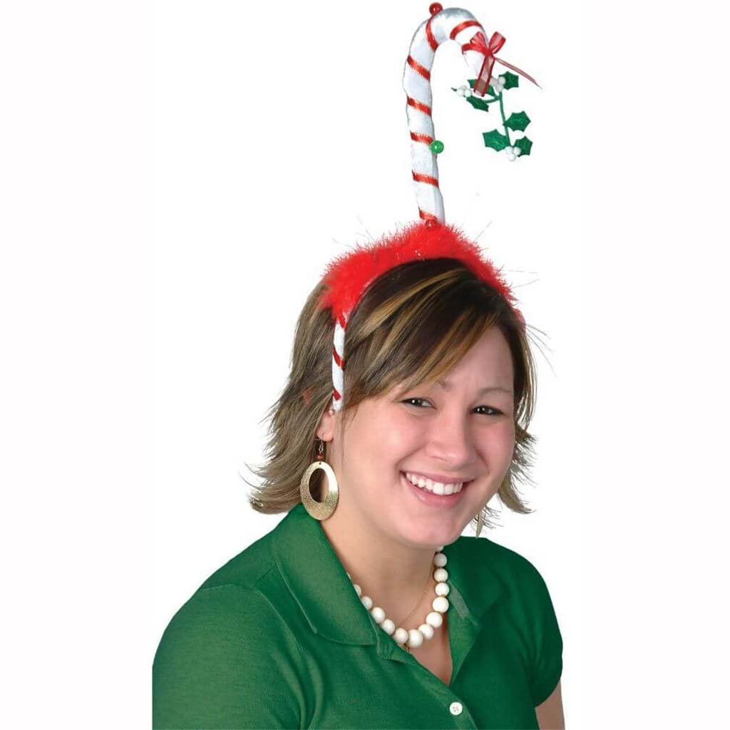 Mistletoe Candy Cane Head Bopper