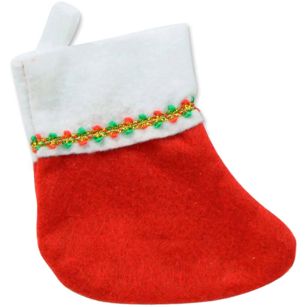 Traditional Mini Christmas Stockings Red And White