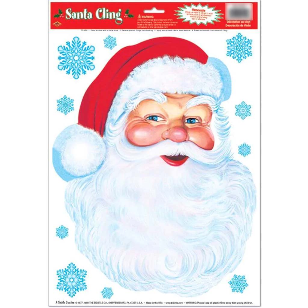 Santa Face Cling