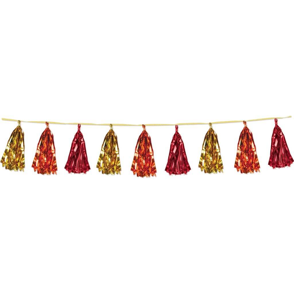 Metallic Tassel Garland Gold Orange