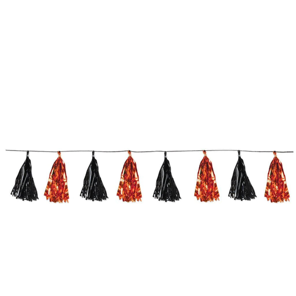 Metallic Tassel Garland Gold Orange