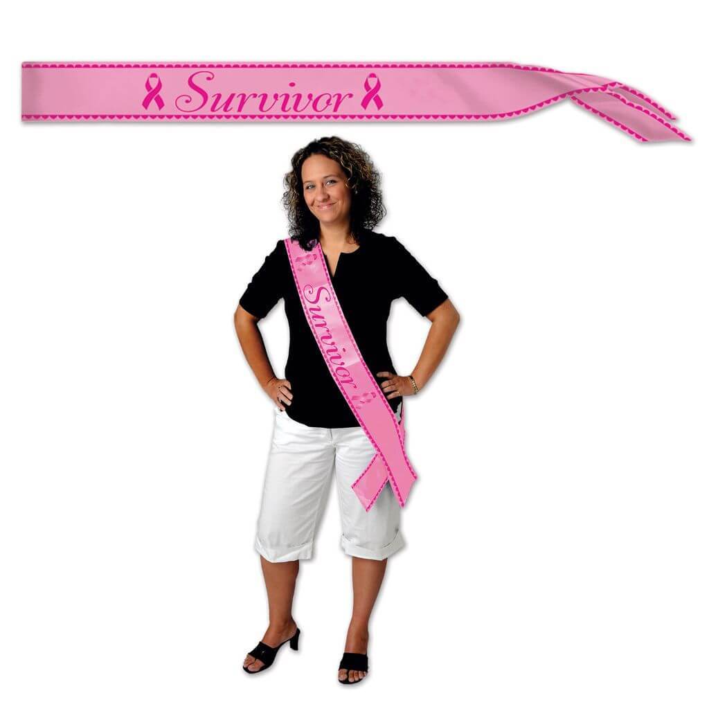 Survivor Satin Sash 33in x 4in