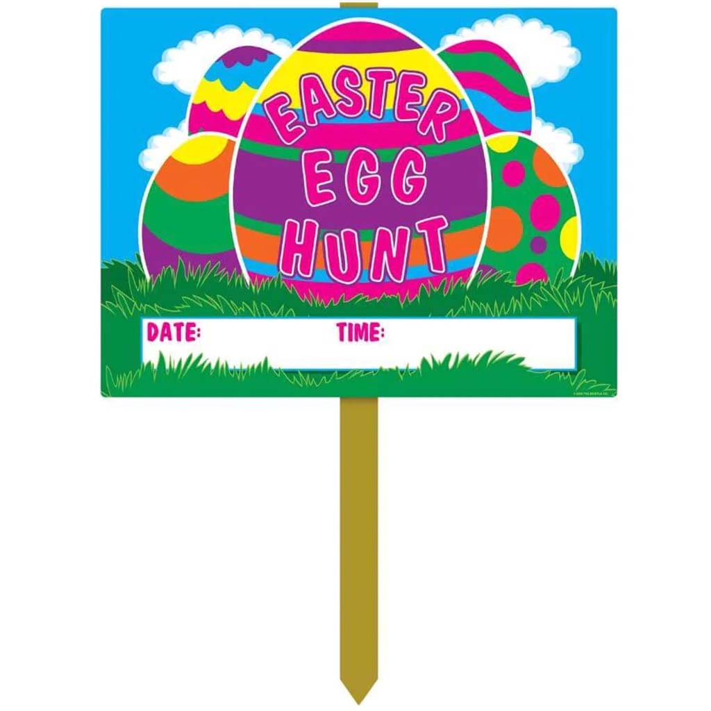 Plastic Easter Egg Hunt Yard Sign