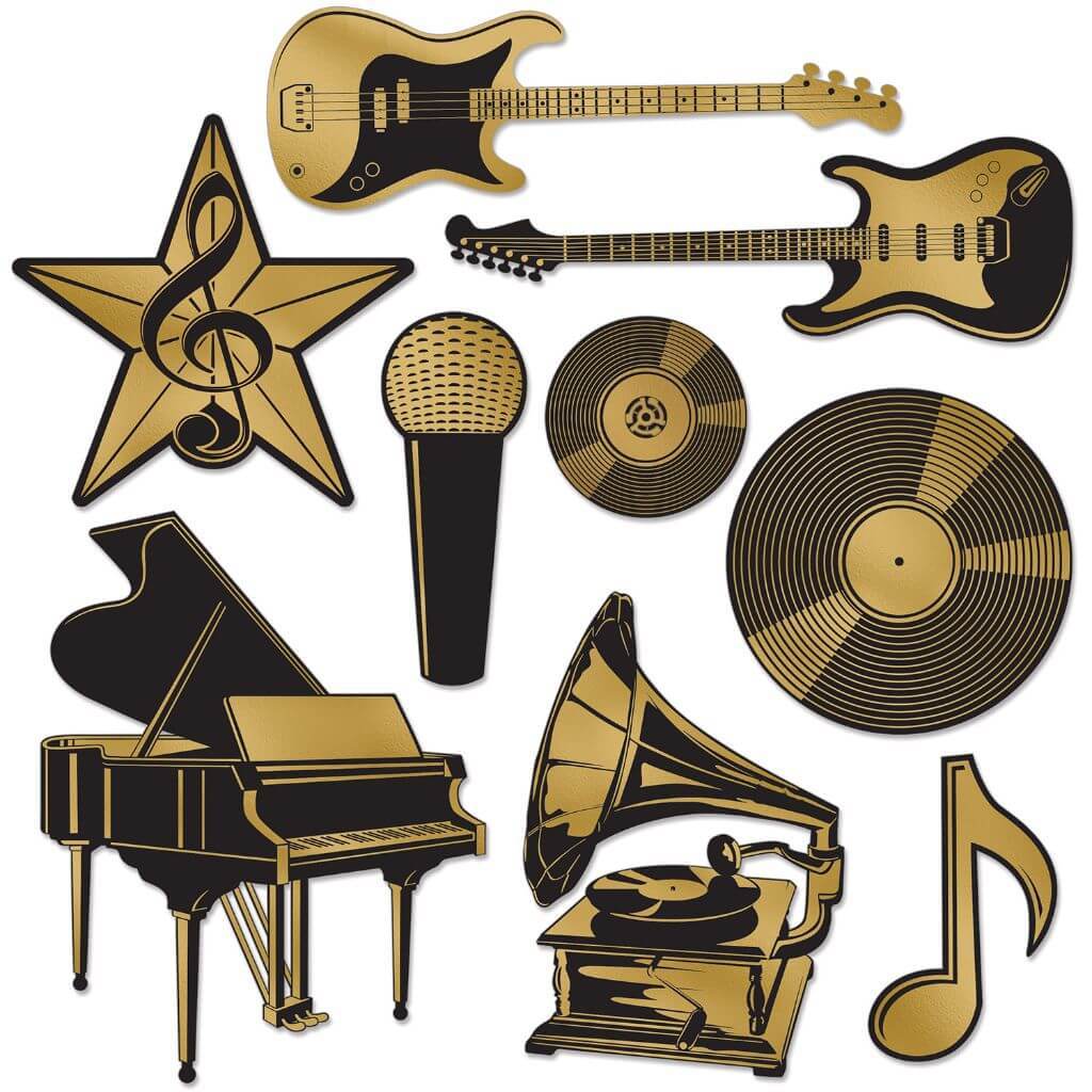Cut-Outs Foil Music Award  4¼in-13¼in