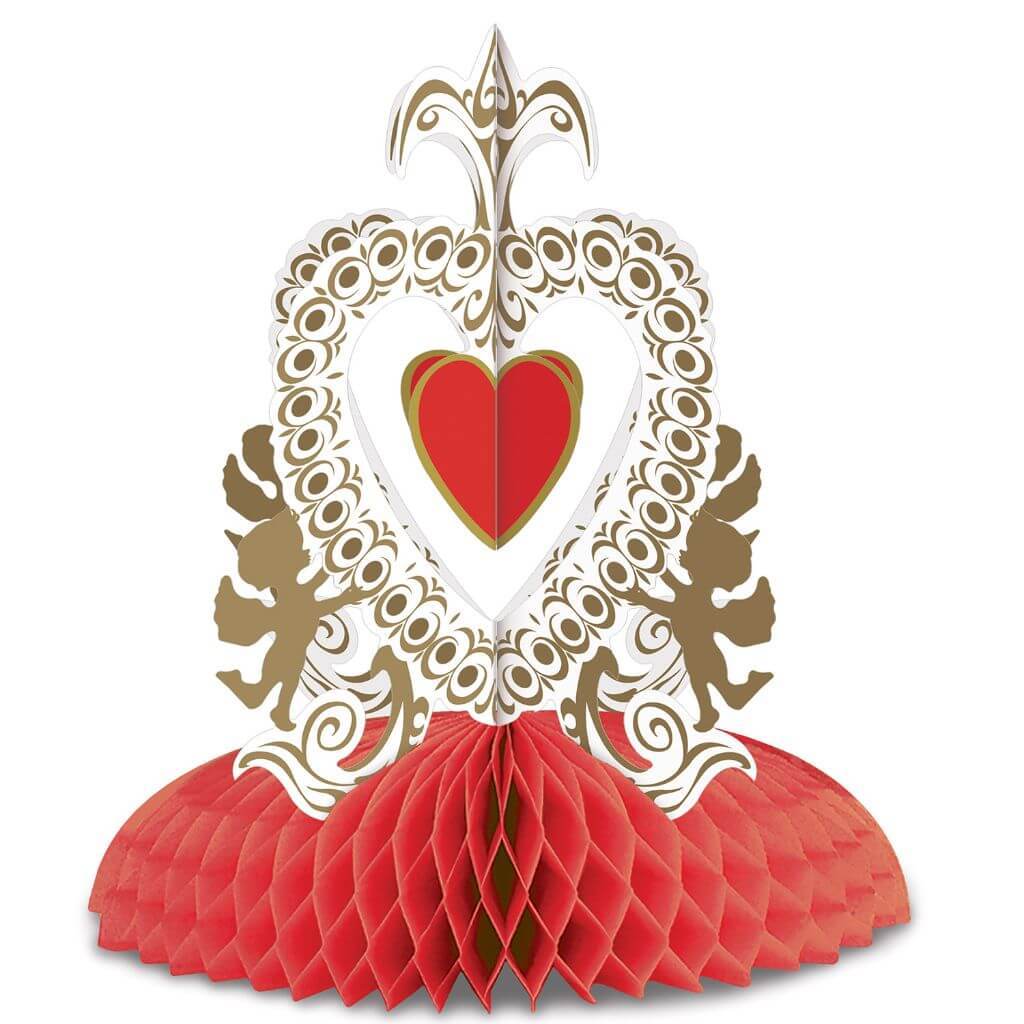 Cupid&#39;s Heart Vintage Valentine 11.5in