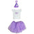 Girl Set Glitter Birthday Purple