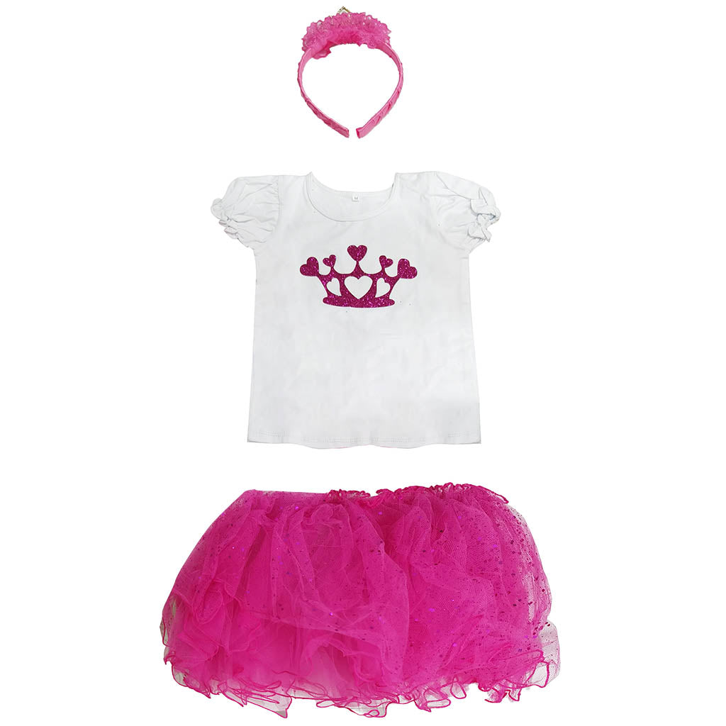 Glitter Crown Princess Set Fuchsia