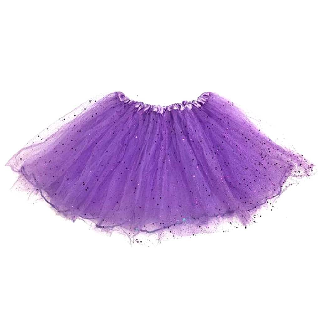 Purple Tutu Glitter Skirt 3 Layer