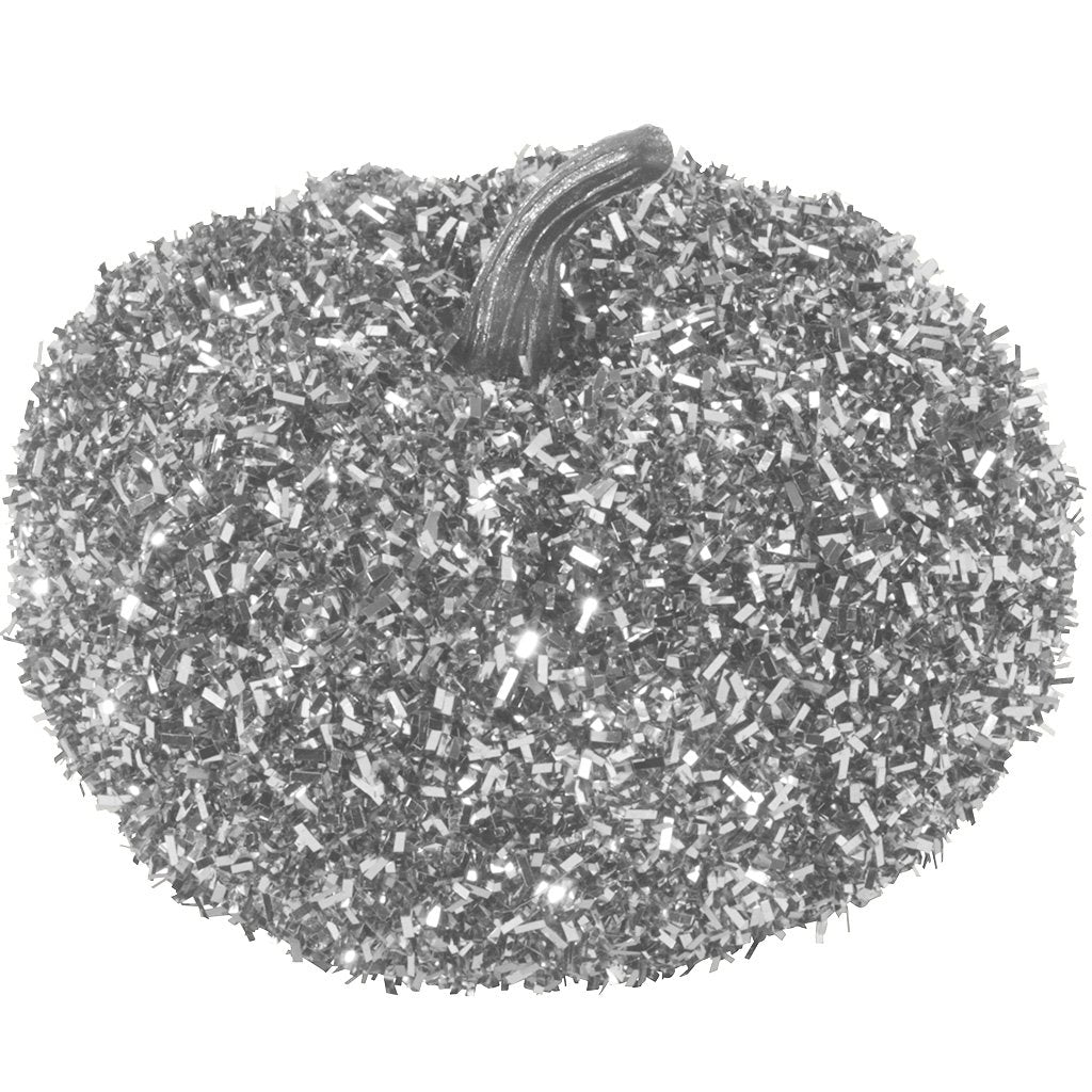 Harvest Tinsel Pumpkin Silver