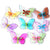 Sheer Two Tone Butterfly