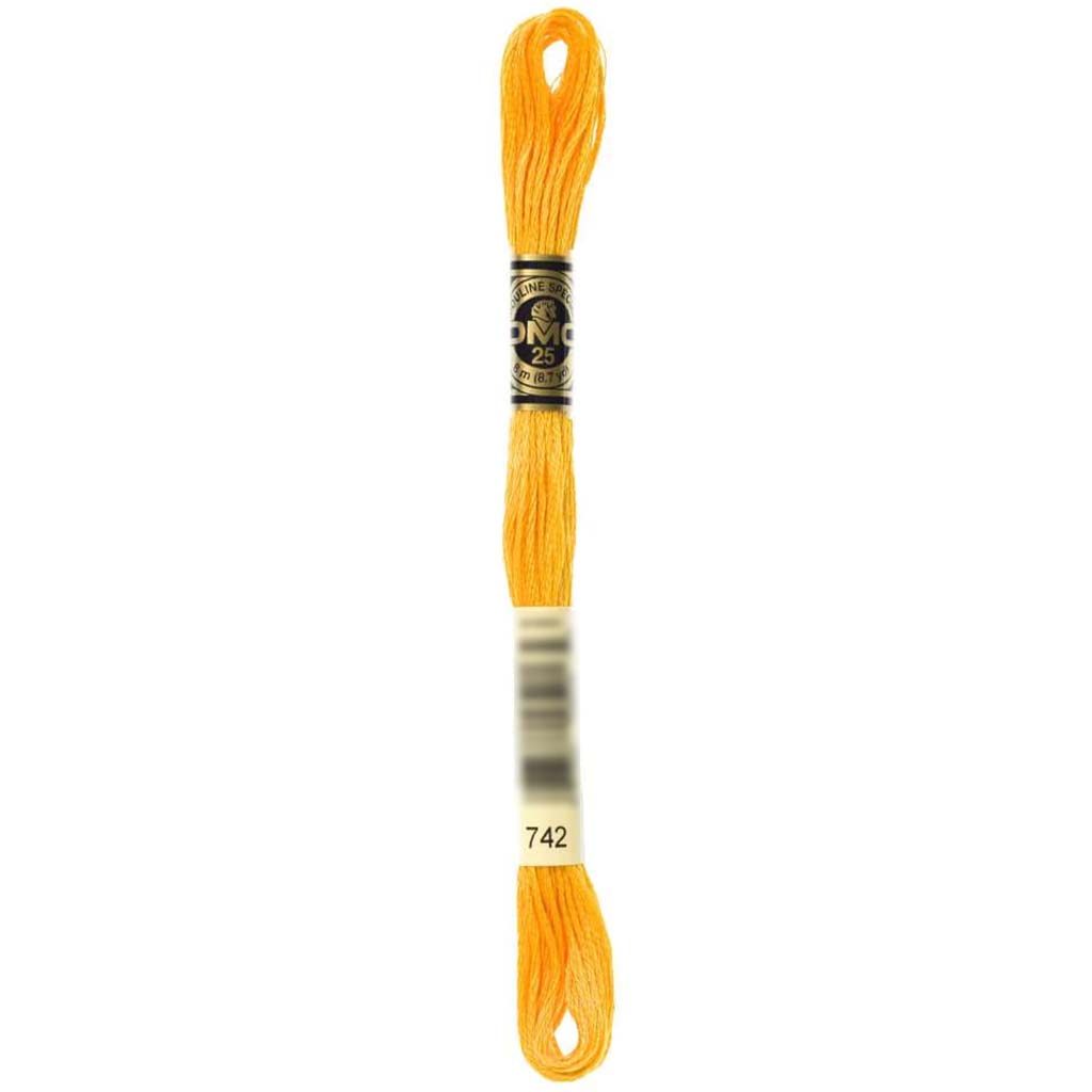 Dmc Floss Light Tangerine Yellow 