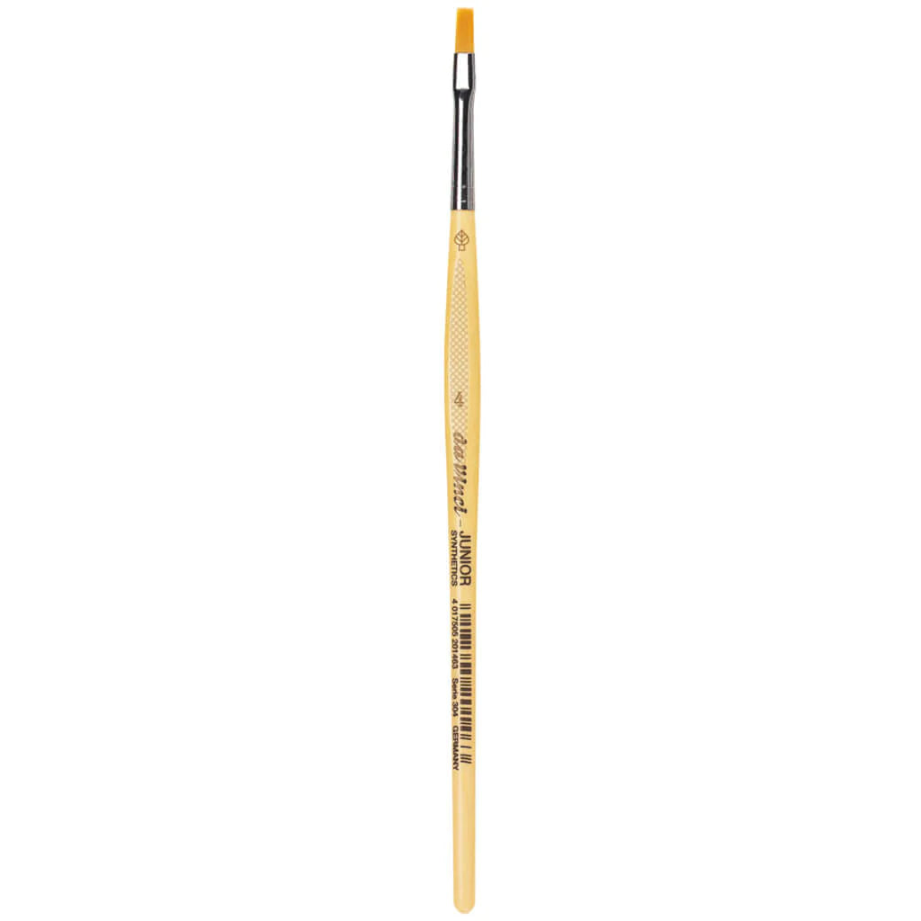 Da Vinci Junior Synthetic Brush Flat Short Handle Size 4