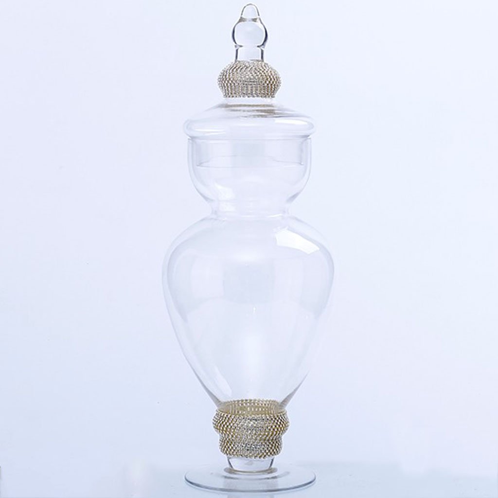 Clear Jar with Lid, H:15in D:6in