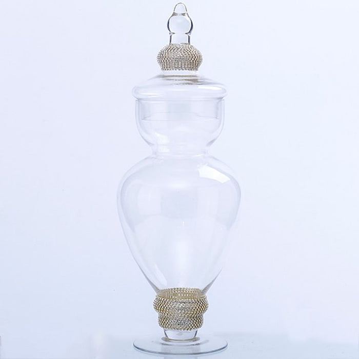 Clear Jar with Lid, H:15in D:6in