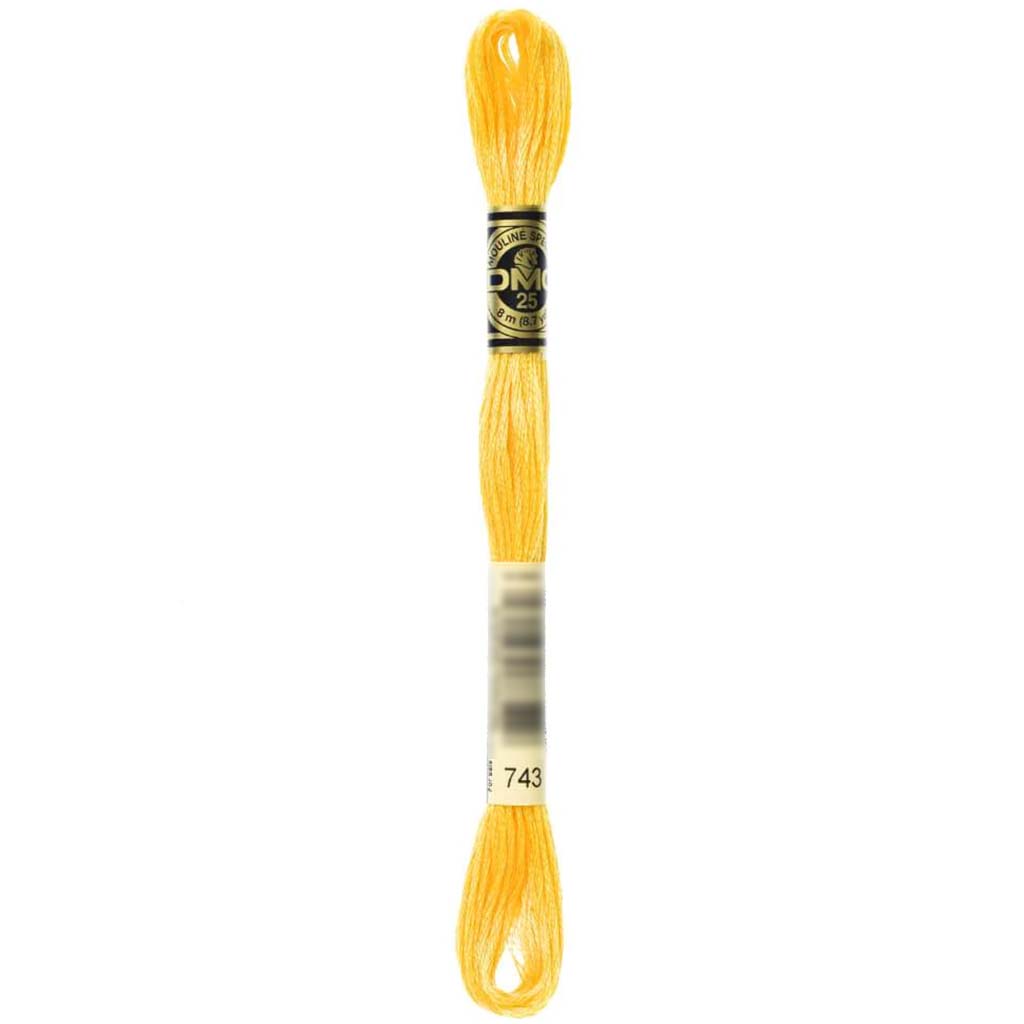Dmc Floss Medium Yellow Yellow 